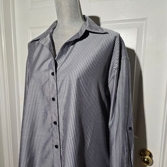 BABATON Aritzia NWT striped Button Down Shirt - Picture 2 of 5
